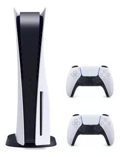 Sony Playstation 5 825gb Standar Edition Blanco 2 Controles