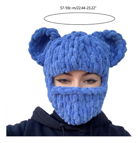 (cf) Balaclava Com Orelhas De Urso, Gorro Com Orelhas De