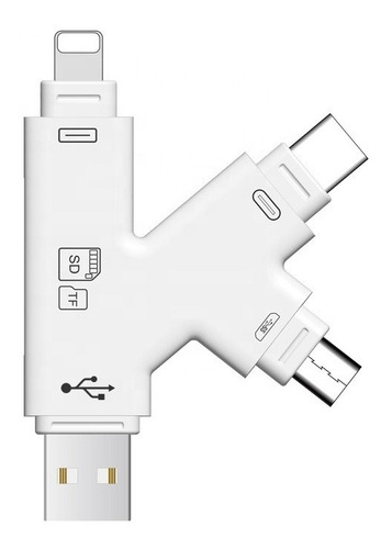 Imagen 7 de 9 de Lector Memoria Adaptador Lightning Usb C Otg Sd Micro Usb