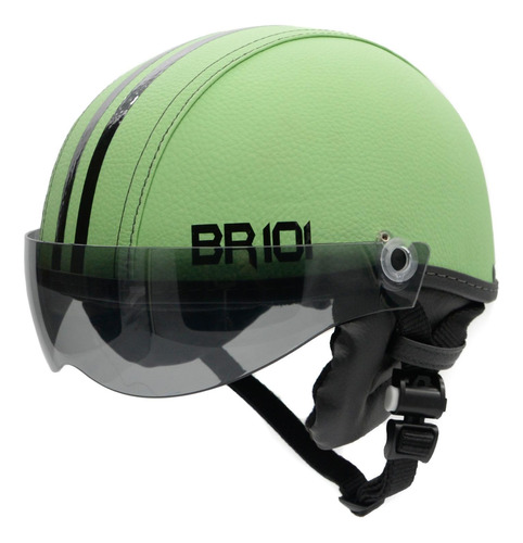 Capacete Coquinho Br 101 Verde Pastel Vision Fume Pp