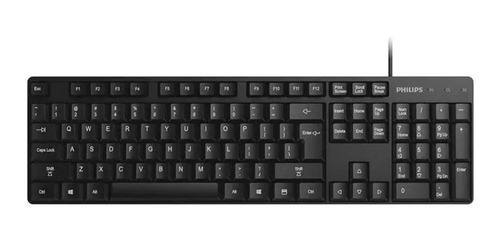 Teclado Philips Con Cable Diseño Compacto Spk6234b