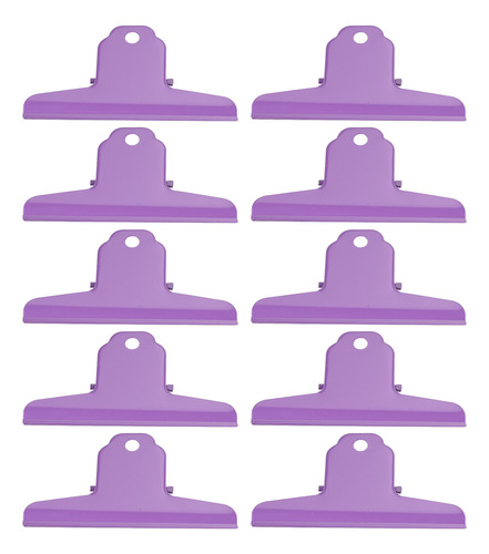 Clips Para Papel, 10 Unidades, Metal, Galvanoplastia Multius