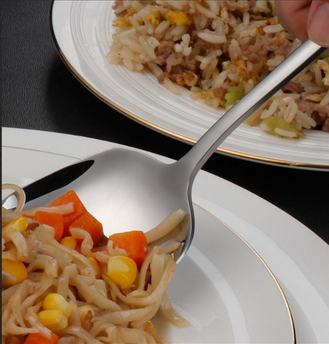 Cuchara De Cocina Con Cabeza Cuadrada Engrosada De Acero Ino