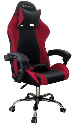Silla de escritorio Xzeal XZ05 gamer ergonómica  negra y roja