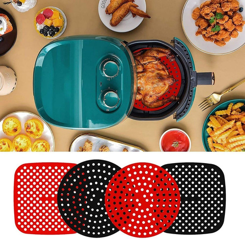 Tapete Culinário Airfryer Fritadeira Silicone Universal Forma Redonda