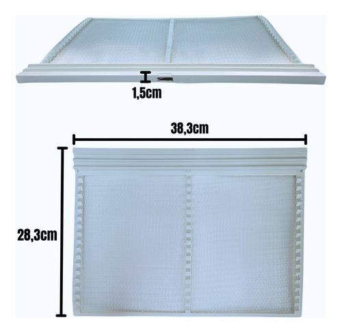 Tela Filtro Ar Condicionado Midea Komeco York Rheem 38x28cm