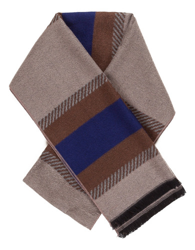 Elegante Bufanda Reversible Clasica Para Hombre, Con Tacto D