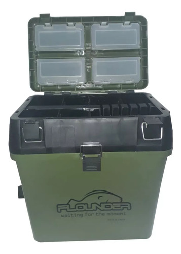 Cajón Caja De Pesca Flounder 3 En 1 Asiento Caja Divisores