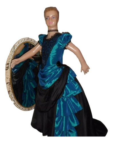 Vestido Traje Disfraz De Dama Antigua Adulto Belle Époque