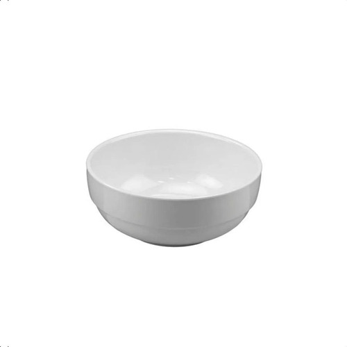 Tigela Bowl 1150ml Melamina Branca Cumbuca Caldo Sopa Salada