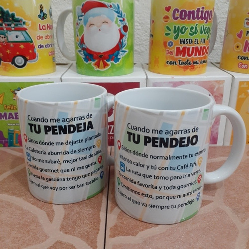 Tazas Dúo 11 Onzas Aquí Está Tu Pendejo / Pendeja Novios