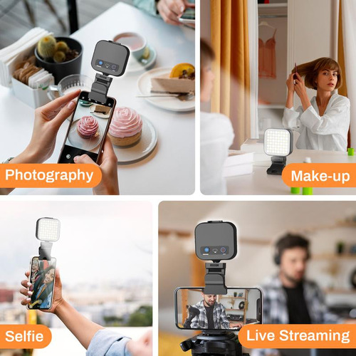 Computador De Vídeo Con Luz Led Recargable Para Selfies S