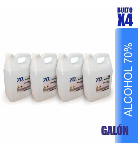 Alcohol Antiséptico En Galon Bultox4 Unidades 