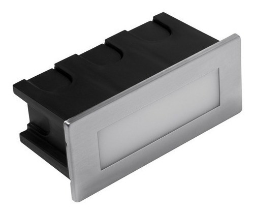6 Lámparas Led De Cortesía Para Empotrar En Muro Ml-3701.a Estructura Plateado