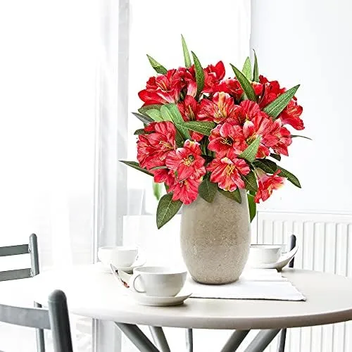 Grand Verde Amaryllis Flores Artificiales De 180 In De De 4
