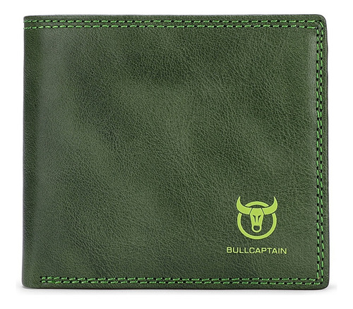 Bullcaptain Monedero Piel Genuina Cartera Hombre De Moda