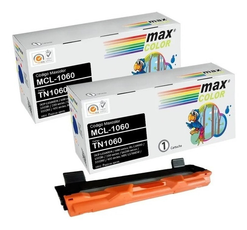 Pack 2 Toner Tn1060 Para Brother Hl1202 1112 1512 1602