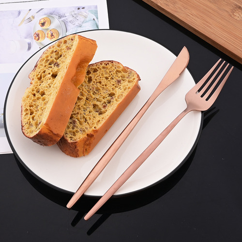 Tenedor De Mesa Y Vajilla De Acero Inoxidable, 6 Unidades, O