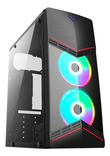 Case Para Pc Etek Led Soporta Intel & Ryzen 3/5/7/9 Inc. Iva