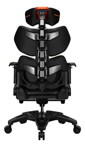 Imagen 5 de 5 de Silla de escritorio Cougar Terminator gamer ergonómica negra con tapizado de cuero sintético
