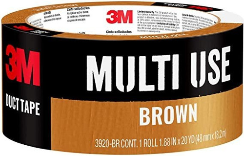 3m 3920-br Cinta Adhesiva De Tela Multiuso, Brown