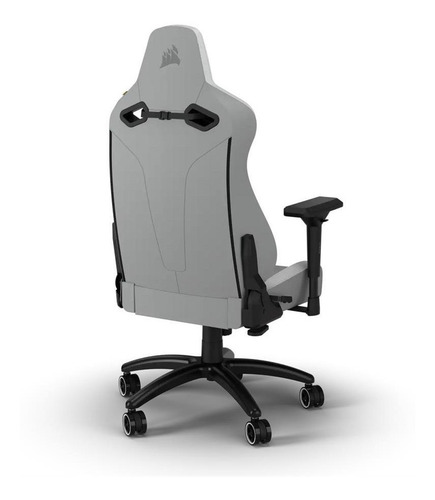 Imagen 2 de 6 de Silla Gamer Corsair Tc200 Cuero Gris / Blanco Cf-9010045-ww