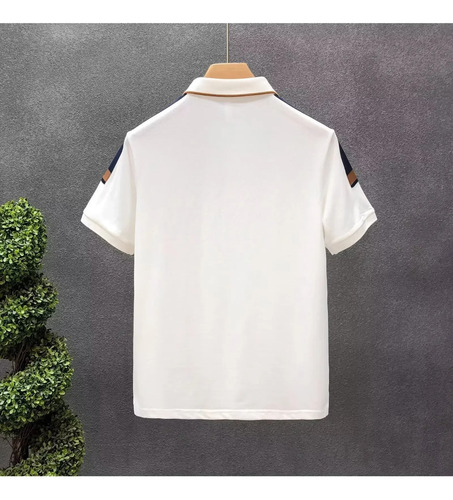 Polo Casual De Manga Corta Con Cuello Fresco Para Hombre