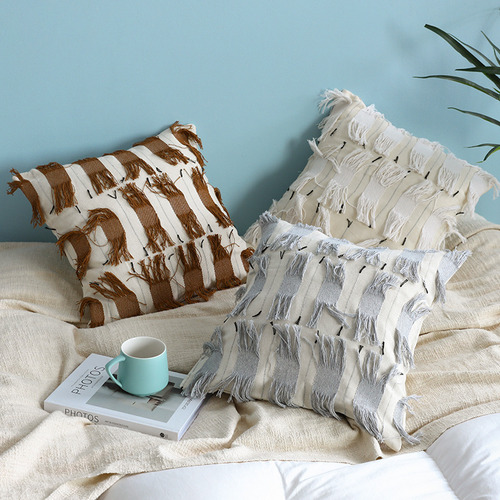 Fundas De Almohada De Lona Con Decoración Bohemia, 45 X 45 C