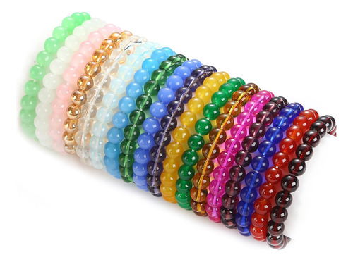 Jewdreamer 18 Uds. Pulsera Elástica De Cuentas De 8mm Pulser