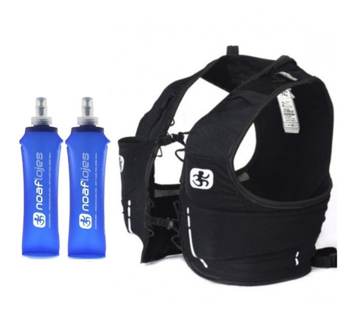 Imagen 4 de 10 de Chaleco Hidratación Negro Noaf Soft Flask Mochila No Salomon