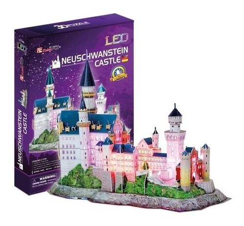 Puzzle 3d Castillo De Neuschwanstein  Luz Led - Cubicfun