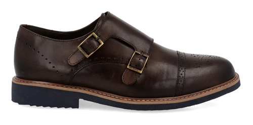 Zapato De Vestir Para Hombre Trender Chocolate Y Hebillas