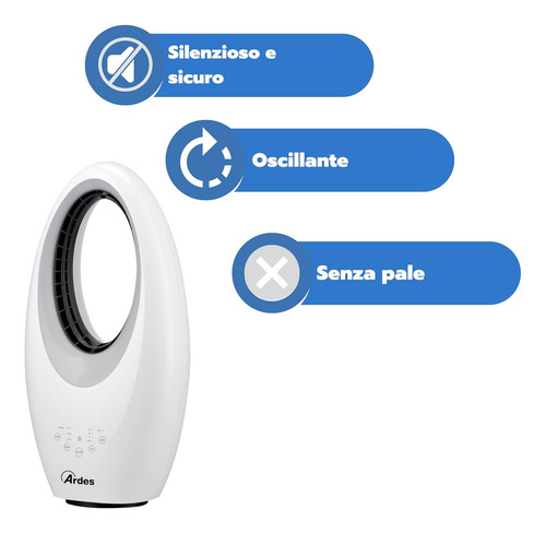 Ardes | Ar5bl1 Ventilador Sin Aspas Potente Y Silencioso
