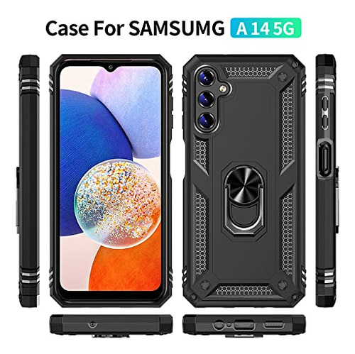 Funda Para Galaxy A14 5g Negro Uso Rudo -5