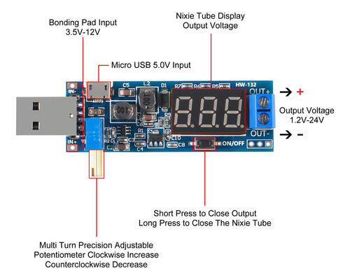 Módulo De Fonte De Alimentação Aceirmc Buck Boost Converter