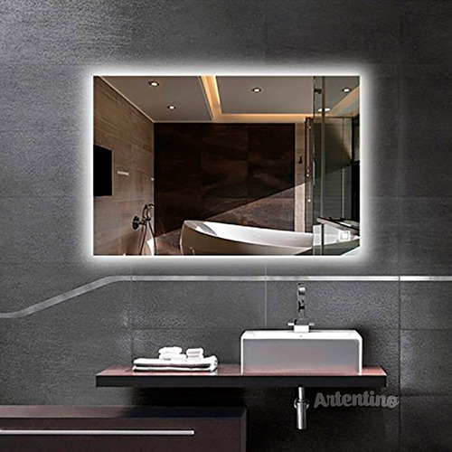 Lampara Luz Led Pared Espejo Baño 100x80 Rectangular Moderno