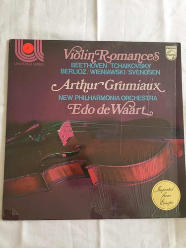 Arthur Grumiaux Edo De Waart Violin Romances Disco Vinilo Lp