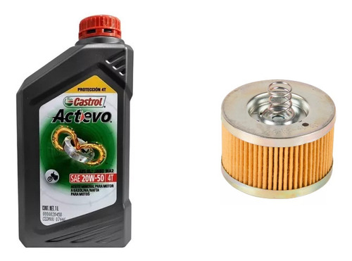 Kit Service Castrol 20w50 + Filtro Rouser Ns 150 Coyote