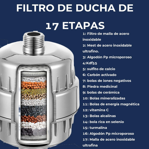 Filtro Para Regadera Baño, Filtro De Ducha Agua Universal