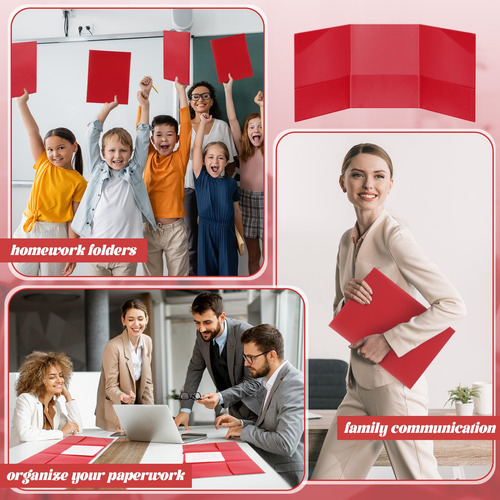 Carpeta Tenceur Tri Fold De Plástico Con 3 Bolsillos, 24 Uni