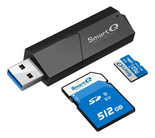 Lector De Tarjetas Portátil Smartq C307 Usb 3.0 Para Sd, Sdh