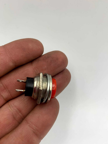 Apagador Timbre Rojo Push 15.5x16mm 12volts 5 Piezas B26204