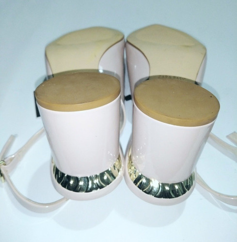 Imagen 4 de 8 de Zapatos Zara Color Nude Número 40 Escala Real Nuevos