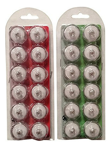 24 Luces Led Sumergibles Para Fiestas Y Bodas, Rojas Y Verde