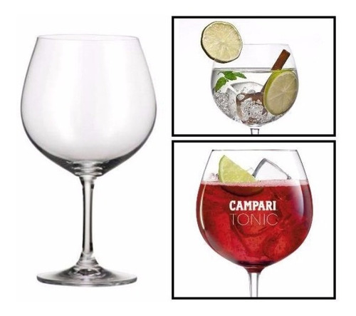 6 Copones Cristal Bohemia 820cc Vino Gin Tonic Campari