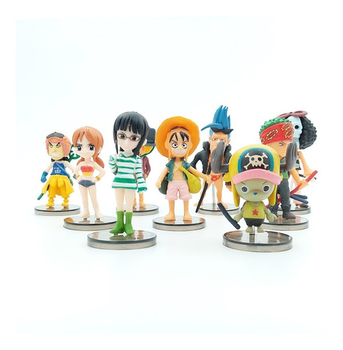 Set 9 Figuras One Piece M2 Anime Luffy Chopper Zoro Nami