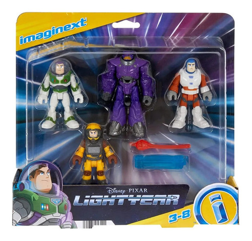 Lightyear Set 4 Figuras Buzz, Zurg, Xl-12, Xl-15 - Imaginext