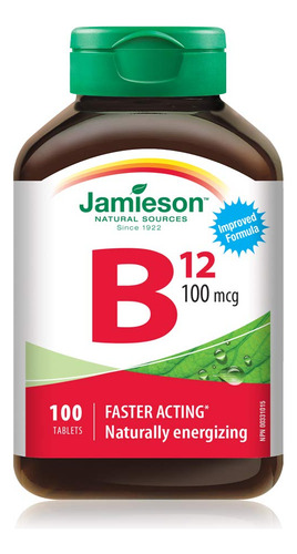 Jamieson B12100mcg (metilcobalamina), 100tabletas