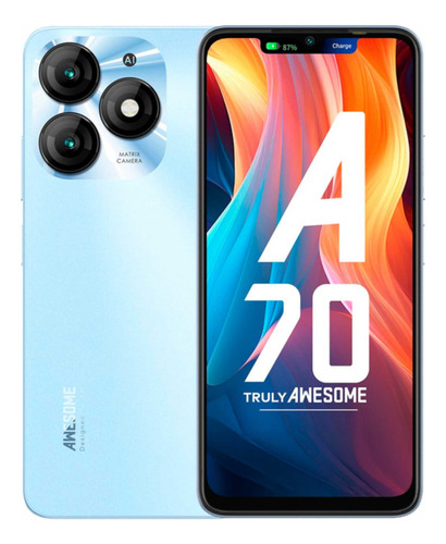 Celular Awesome A70 Itel 12 Gigas Cor Azul Azul