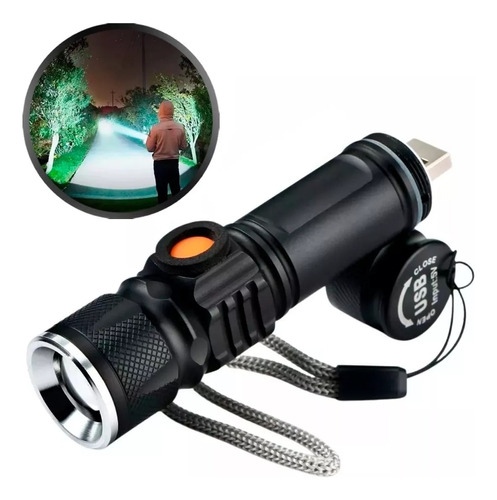 Farol Táctico Militar Long-alcance T6 Usb De 880000 W